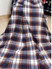 Double Sided Queen Size Plaid Flannel Blanket